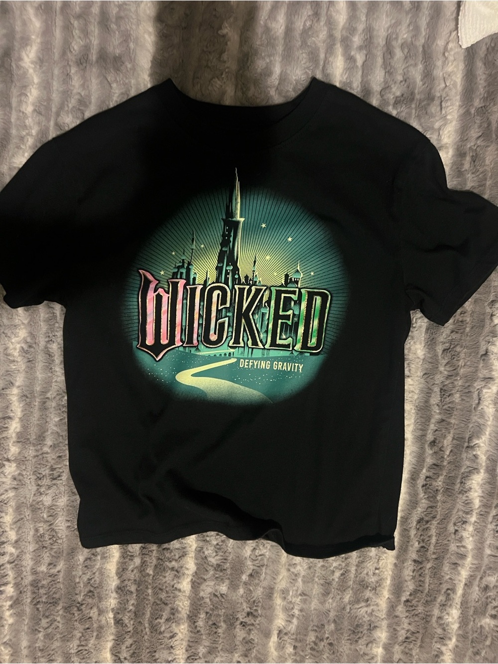 Hybrid Apparel Black Kids T-Shirt with Green & Pink Wicked Graphic